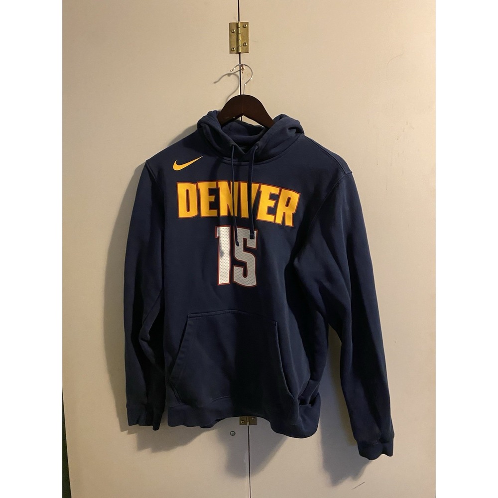 Nike Denver Nuggets Nikola Jokic 15 Hoodie Mens Size Medium Navy Blue NBA